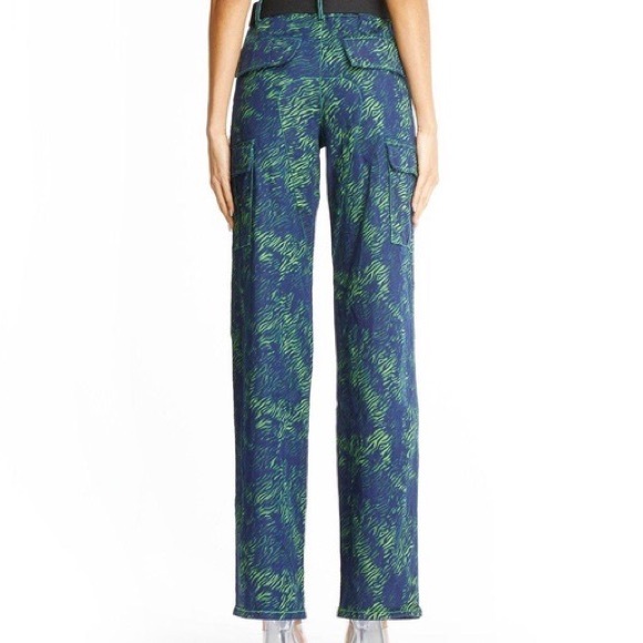 I.AM.GIA Pants - I.AM.GIA blue and green flared trendy pants